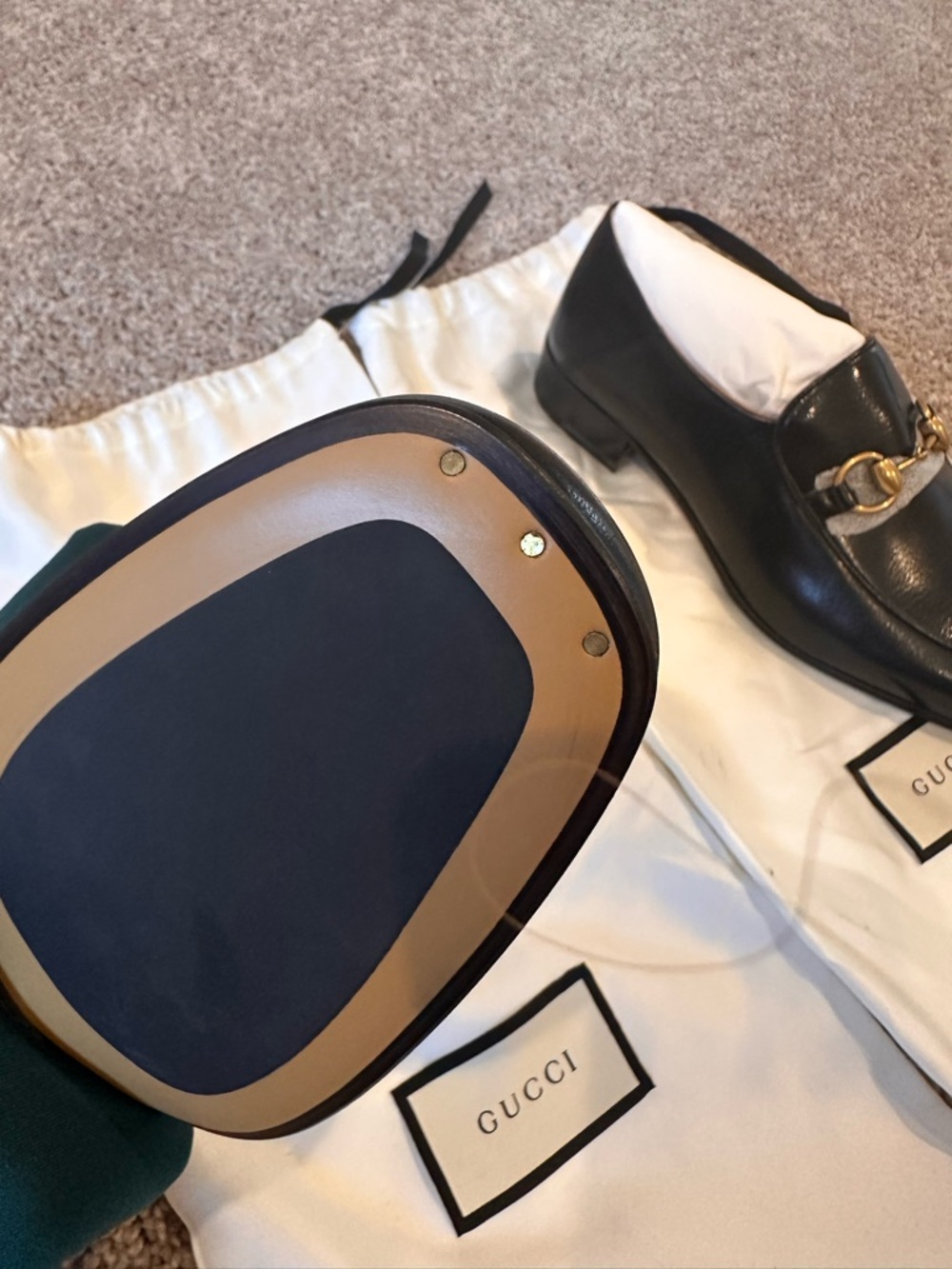 Gucci Women's Black Leather Loafers with Gold Horsebit -
BRAND NEW - Picture 5 of 6
